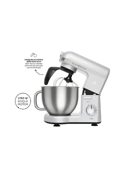 Karaca Mastermaid Chef Pro Çift Kollu 1750 W 5 lt Beyaz Stand Mikser