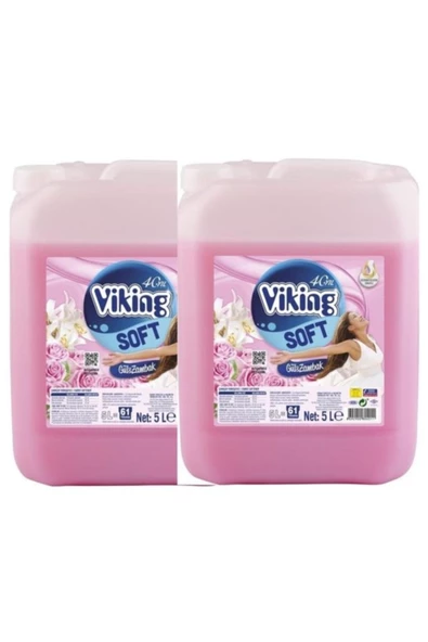 Viking Yumuşatıcı Gül-zambak 2x5 Lt 122 Yıkama