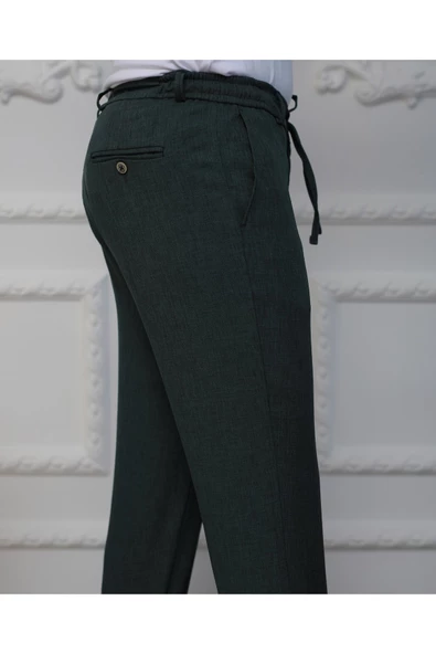 GILAPA Erkek Dokuma Yeşil  Jogger Pantolon - 3
