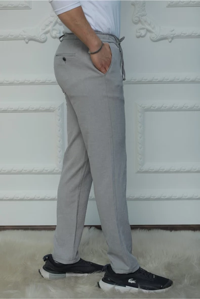 GILAPA Erkek Dokuma Gri Jogger Pantolon3036/100 - Resim 2
