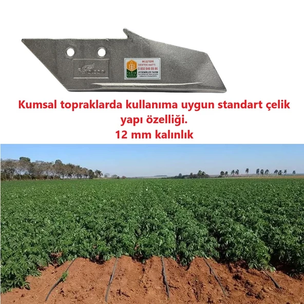 Falconi Ünlü Pulluk Bıçağı Uç Demiri Civatalı-İthal-2 Adet - Resim 2