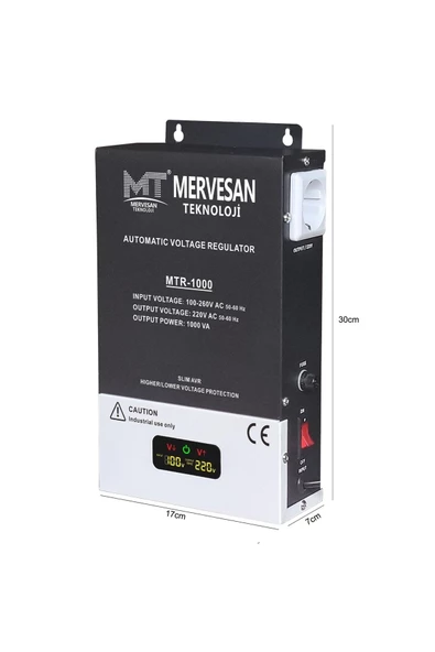 Ceta Mervesan Otomatik Voltaj Regülatörü (Kombi Tv) 1000W MTR-1000 - 47-63 hz - Resim 2