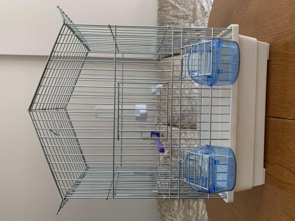 Çatılı Muhabbet Kuşu Kafesi-Yemlik Suluk Tünek dahil (1 kuş için en ideal kafes) - 2