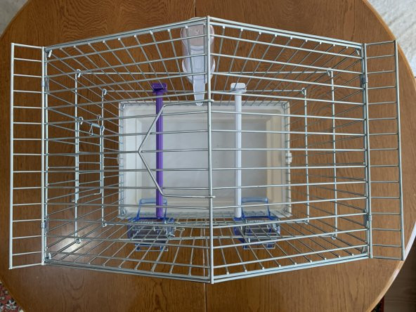 Çatılı Muhabbet Kuşu Kafesi-Yemlik Suluk Tünek dahil (1 kuş için en ideal kafes) - 3