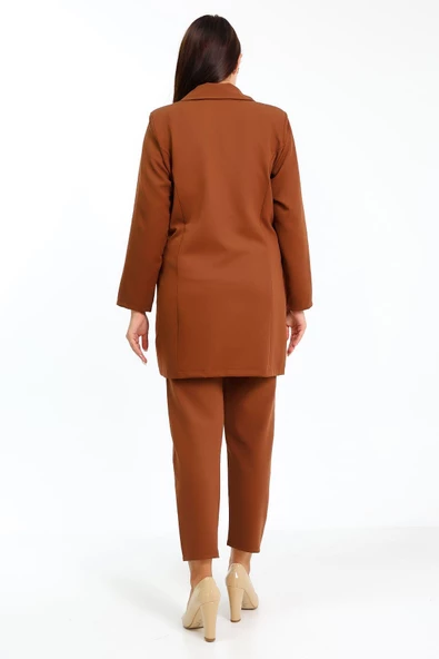 Kadın Double Kumaş Blazer Ceket - 8