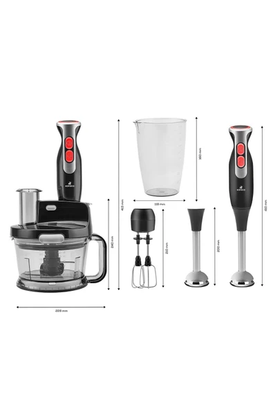 Karaca Pro-Multimax Mutfak Robotu Black Red 2000 W - 7