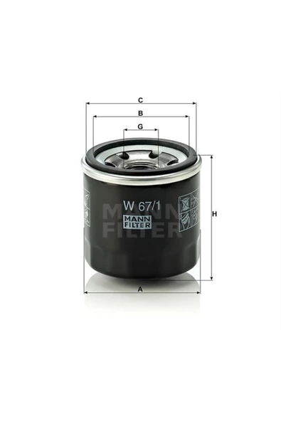 YAĞ FİLTRESİ  KİA  W67/1  FN0194