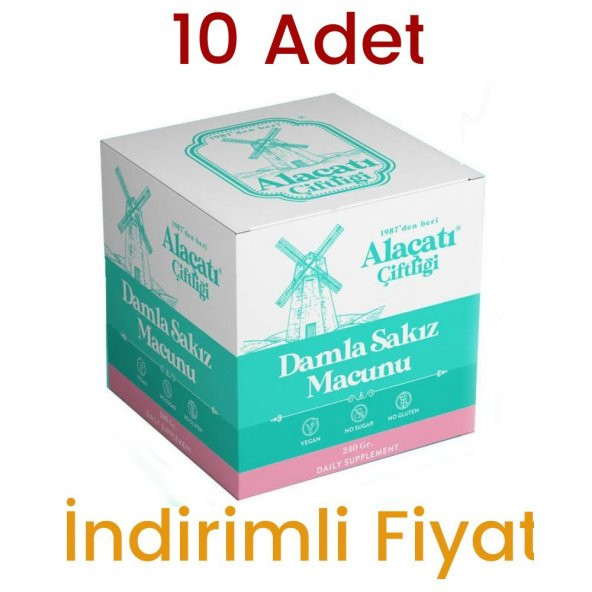 Alaçatı Çiftliği Damla Sakız Macunu 240 gr 10 kutu