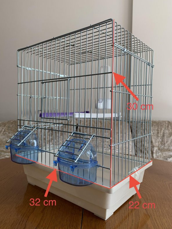 Muhabbet Kuşu Kafesi yemlik suluk tünek dahil (1 kuş için en ideal kafes)