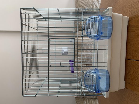 Muhabbet Kuşu Kafesi yemlik suluk tünek dahil (1 kuş için en ideal kafes) - 2