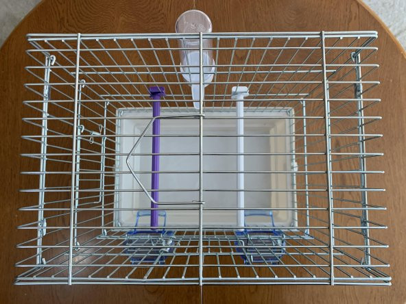 Muhabbet Kuşu Kafesi yemlik suluk tünek dahil (1 kuş için en ideal kafes) - 3