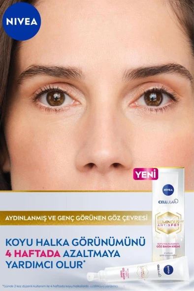 Nivea Luminous630 Koyu Halka Karşıtı Göz Bakım Kremi 15ml, Aydınlık Göz Çevresi, Hyaluronik Asit Etkili - 3