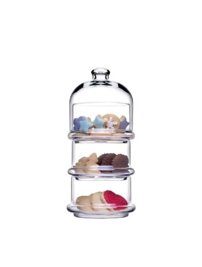 Paşabahçe 96815 Villa Patisserie Büyük Boy 3 Katlı Cam Kurabiyelik