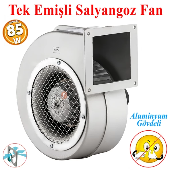 Havalandırma Aspiratörü Salyangoz Fan BDRAS120-60 Alüminyum Gövdeli Metal Kirli Hava Kötü Koku