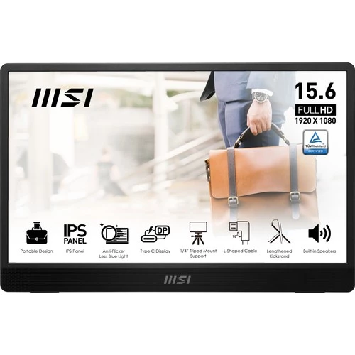 MSI 15.6" PRO MP161 E2 1920x1080 (FHD) 16:9 FLAT IPS 60HZ 4MS ADAPTIVE-SYNC PORTATIF MONITOR