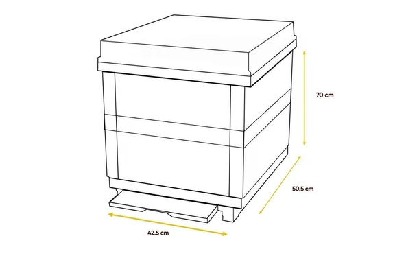 Derabee Termo Arı Kovanı Pvc Ahşap Arı Villası 10 Çıtalık Çift Katlı PA10CK01 - 2