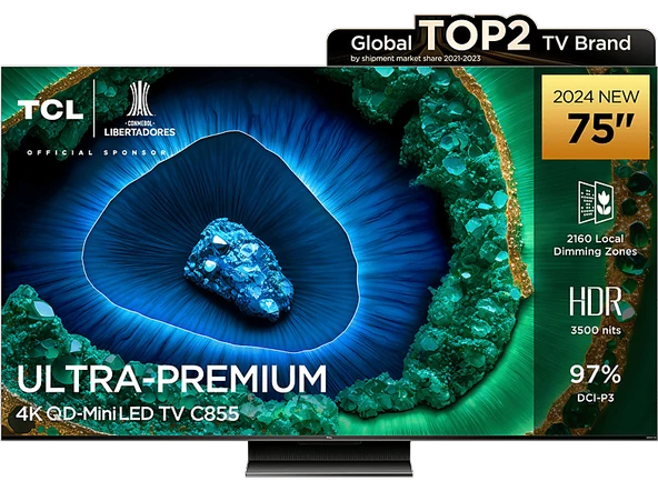 TCL 75C855 4K Ultra HD 75" 190 Ekran Uydu Alıcılı Google Smart MiniLED TV