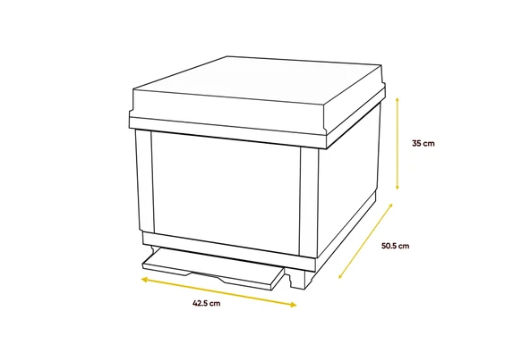 Derabee Termo Arı Kovanı Pvc Arı Villası 10 Çıtalık Tek Katlı - 2