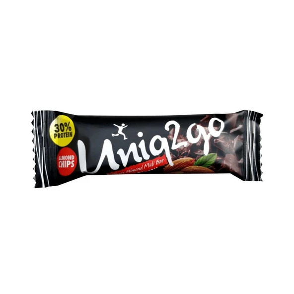 Power Almond Midi 16'lı Kutu 38gr (%30 Protein) Badem Parçacıklı Naturel Proteinli Bar