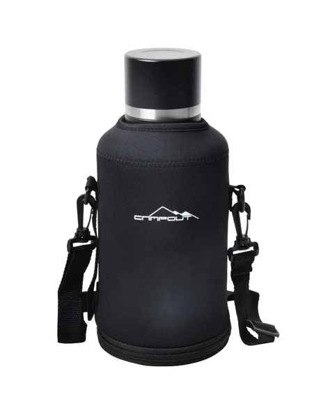 NURGAZ CAMPOUT ÇİFT KATMANLI TERMOS 2000 ML SİYAH - 2