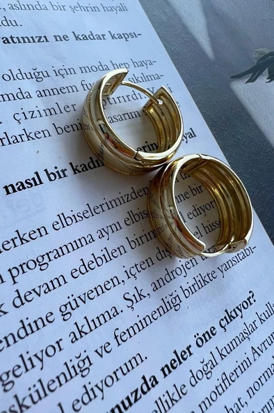 SİR MON CHER EARRİNG( ALTIN KAPLAMA KÜPE ) ürün görseli 1