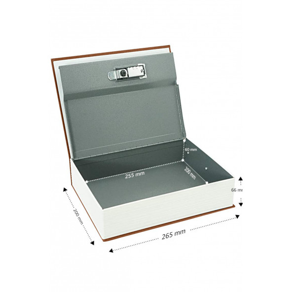 MÜHLEN Secret Safe 265 En Büyük Boy Kitap Şekli Gizli & Şifreli Para ve Değerli Eşya Kasası - 2