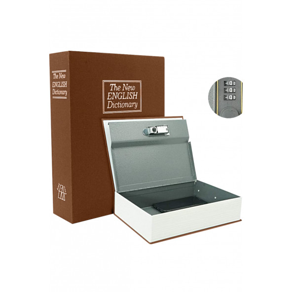 MÜHLEN Secret Safe 265 En Büyük Boy Kitap Şekli Gizli & Şifreli Para ve Değerli Eşya Kasası - 8