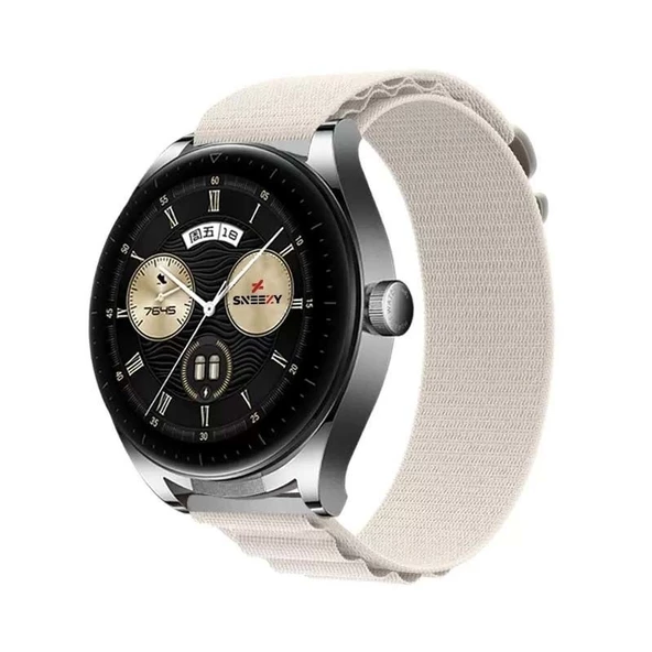 Huawei Watch GT3 Elite-Active 46mm-GT3 Pro-GT3 Se 22mm Uyumlu Frost Alpine Loop Kordon  Starlight