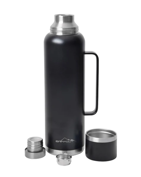 NURGAZ CAMPOUT ÇİFT KATMANLI TERMOS 1500 ML SİYAH - 3
