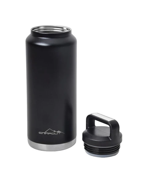NURGAZ CAMPOUT ÇİFT KATMANLI TERMOS 1000 ML SİYAH - 2