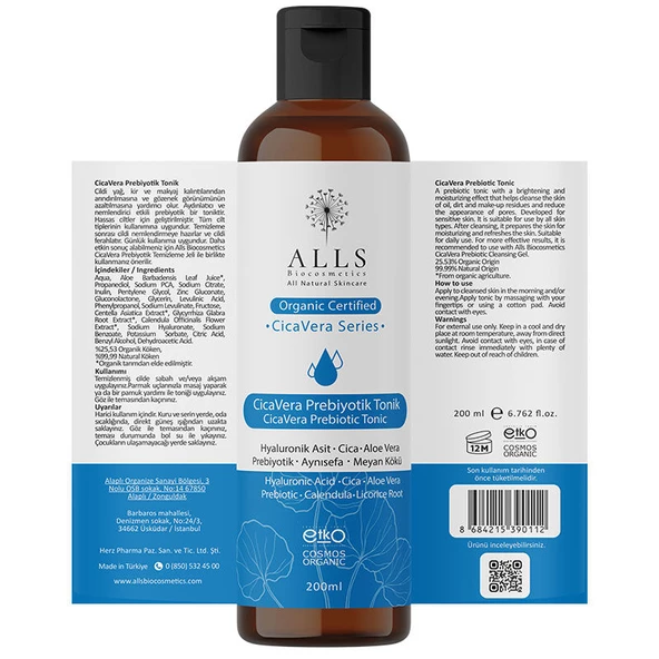Alls Biocosmetics CicaVera Prebiyotik Tonik 200 ml - 3