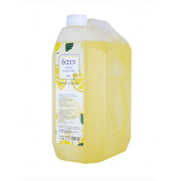 EXODOR Klasik Limon Kolonyası Plastik Bidon 5 Lt