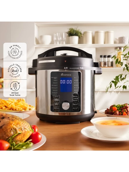 Karaca Cooker 2in1 Silver 6 lt Çok Amaçlı Pişirici