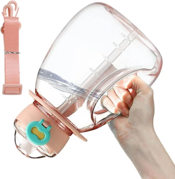 Shotay Hippo Su Matarası XL Tritan Sarı 1300Ml - Resim 6