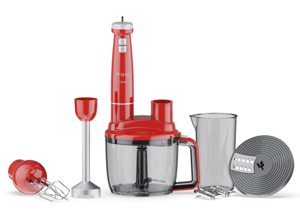 KİNG BODIE KKB973 KOMPLE BLENDER SET KIRMIZI