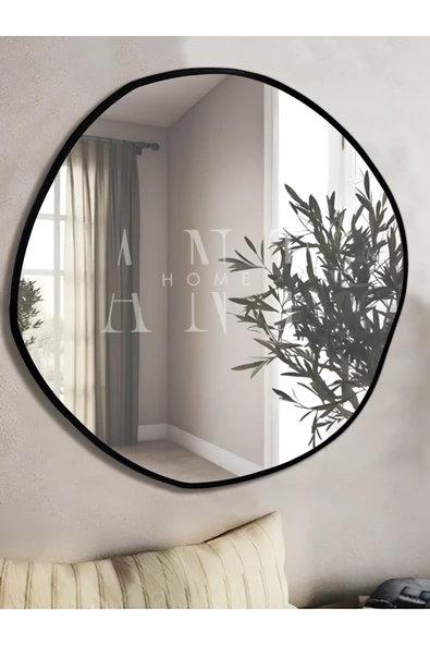 ant home arya 80 cm ayna asimetrik ayna, dekoratif ayna, duvar aynası banyo aynası holl aynası - 2