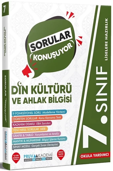 PRUVA AKADEMİ YAYINCILIK 7.SINIF DİN KÜLTÜRÜ SORULAR KONUŞUYOR