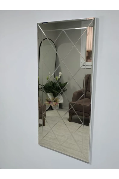 ant home Dekoratif Baklava Desenli Bizoteli Salon Aynası Ofis Aynası Konsol Aynası 120cm X 60cm - 5