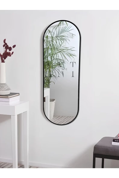 ant home Model Alfa Dekoratif Ayna Duvar Aynası Konsol Aynası Mdf Elips Ayna 120X50 - 3