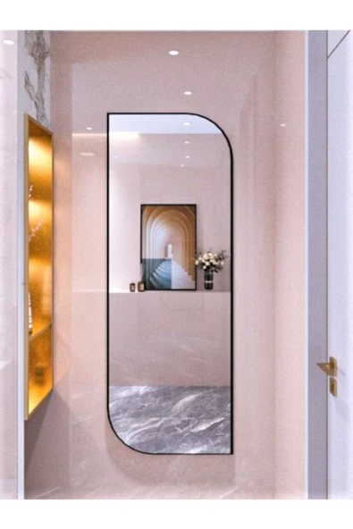 CG HOME Nice Boy Aynası 120x40 Konsol Aynası, Dresuar Aynası, Asimetrik Ayna - Resim 3