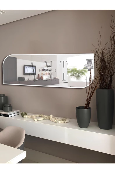 ant home Nice Boy Aynası 120x40 Konsol Aynası, Dresuar Aynası, Asimetrik Ayna - Resim 3