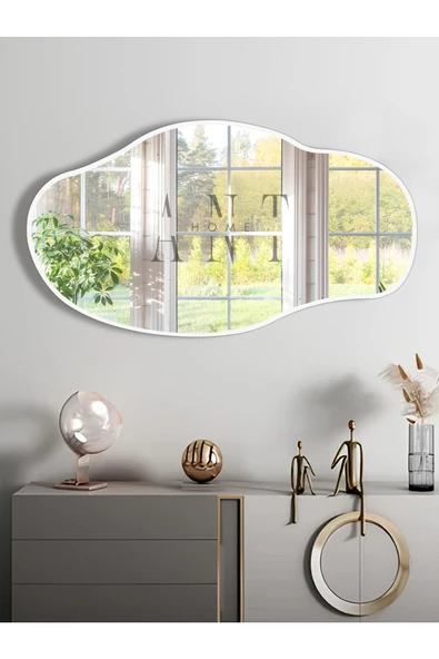 ant home Asimetrik 90X50 Konsol, Dresuar, Tuvalet Aynası 1.kalite Şişecam Ayna - Resim 3