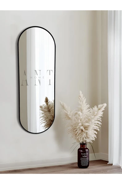 ant home Model Alfa Dekoratif Ayna Duvar Aynası Konsol Aynası Mdf Elips Ayna 120X50 - 4