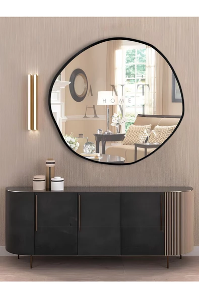 ant home arya 80 cm ayna asimetrik ayna, dekoratif ayna, duvar aynası banyo aynası holl aynası - 4