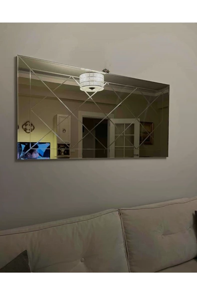 ant home Dekoratif Baklava Desenli Bizoteli Salon Aynası Ofis Aynası Konsol Aynası 120cm X 60cm