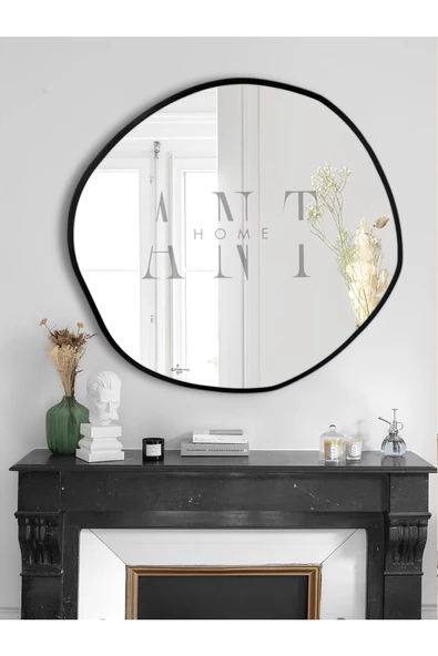 ant home arya 80 cm ayna asimetrik ayna, dekoratif ayna, duvar aynası banyo aynası holl aynası