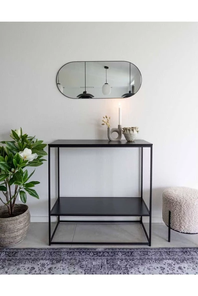 CG HOME Model Alfa Dekoratif Ayna Duvar Aynası Konsol Aynası Boy Aynası Mdf 120cm X 50 Cm Elips Ayna - 3