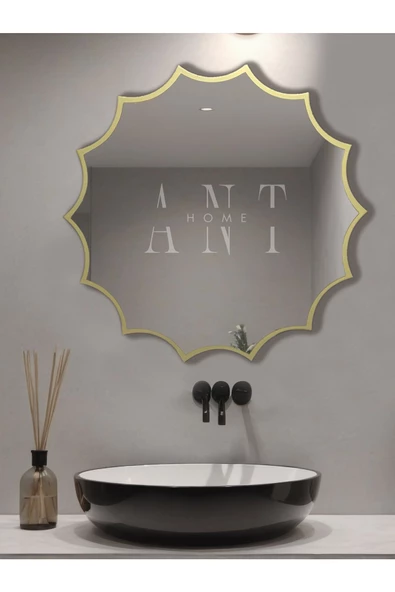 ant home Güneş Asimetrik Ayna, Duvar Aynası, Konsol Aynası, Holl Aynası - Resim 3