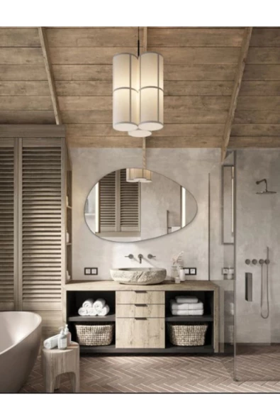 CG HOME Asimetrik Ayna, Dekoratif Ayna, 90x60, Konsol Aynası, Dresuar Aynası, Tuvalet Aynası. 1.kalite