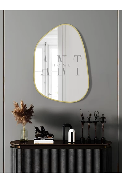 ant home Asimetrik Ayna 75X55 cm Konsol Aynası, Dresuar Aynası, Duvar Aynası, 1.kalite Şişecam Ayna - 2